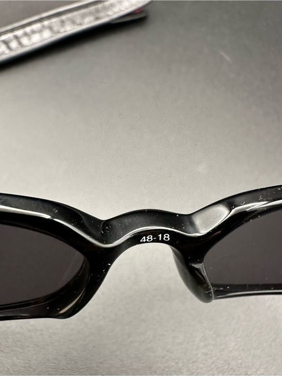 Brighton Blue Moon Sunglasses & Case – Black Frame, Silver Scrolled Arms, EUC